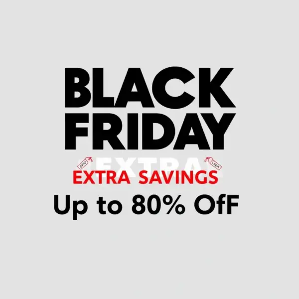 Black Friday Extra Savings - Up to 80% Off